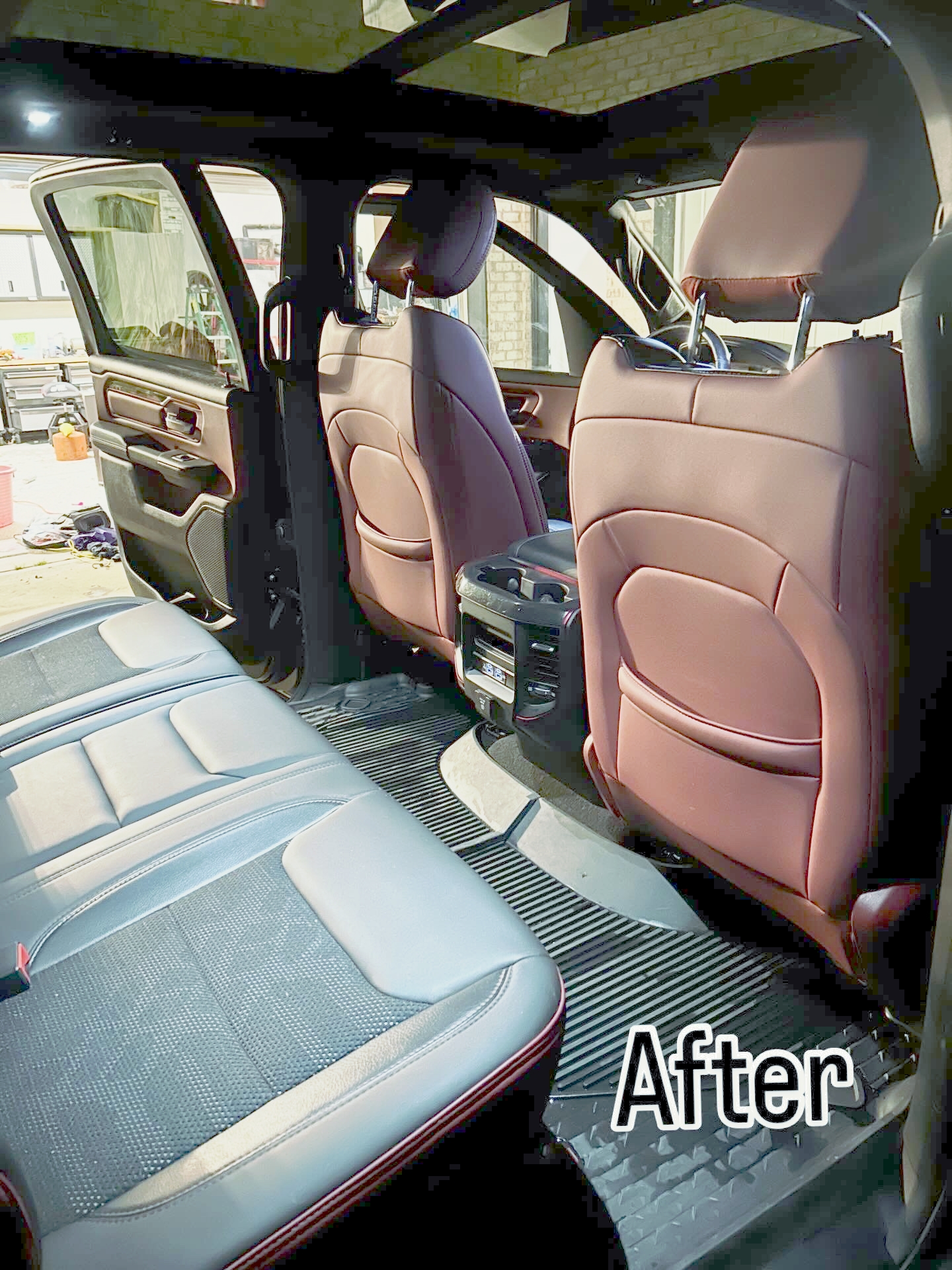 After: clean backseat interior
